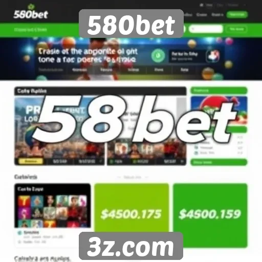 Interface do site 580bet é amigável e intuitiva